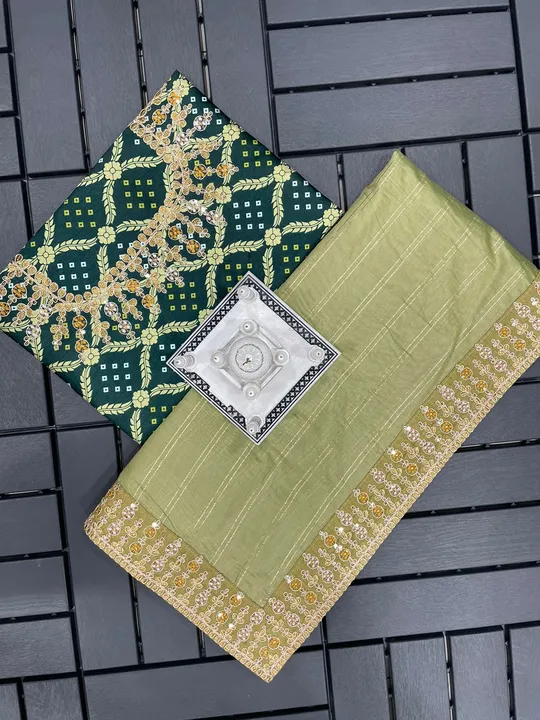 *🥻WE ARE LAUNCHING NEW SUPERHIT EMBROIDERY LACE BORDER SAREE WITH VISCOSE ZARI WEAVING  uploaded by Taha fashion from surat on 3/20/2023