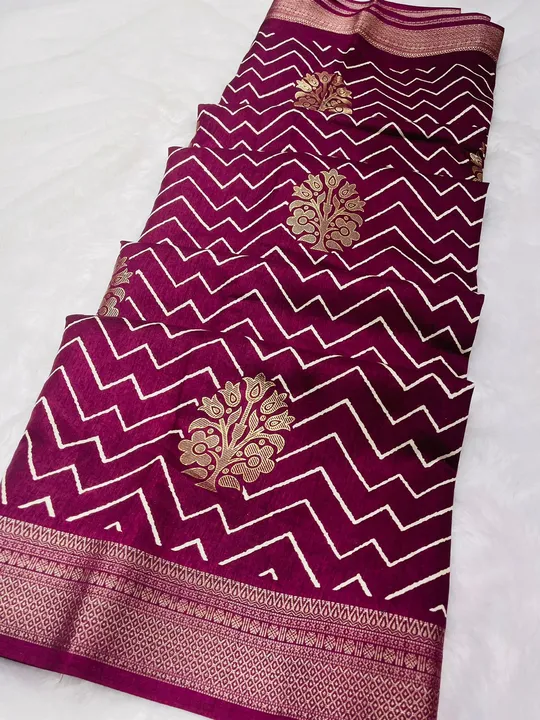 Dola silk foil print saree uploaded by Trupti Creation on 3/20/2023