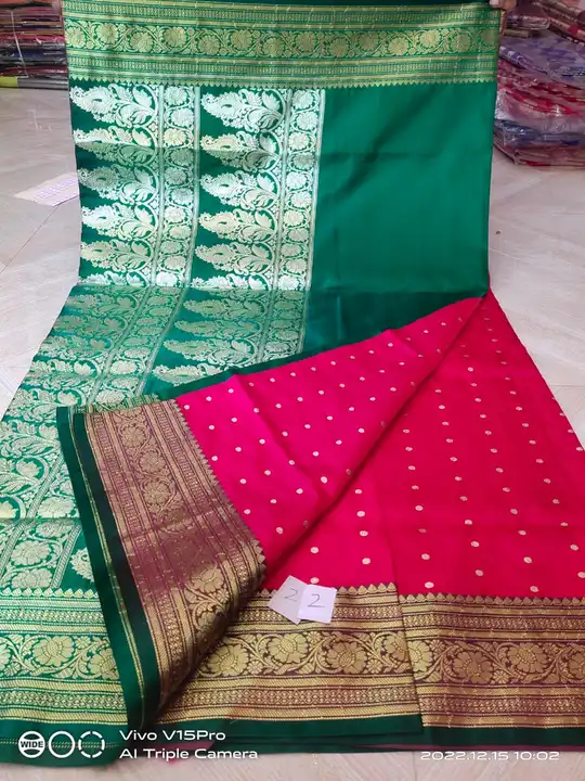 Post image I want 1 pieces of Saree at a total order value of 999. I am looking for *Satin Katan Benarosi Saree*

With Blouse ps 
 ❤️Best quality❤️
Price only:- 1150/-
Free delivery
. Please send me price if you have this available.