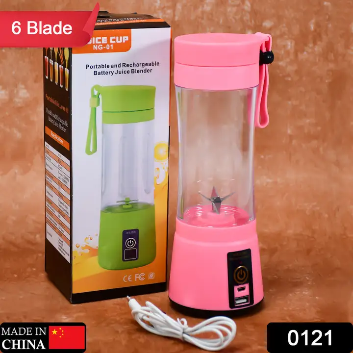 0121 Portable 6 Blade Juicer Cup USB Rechargeable Vegetables Fruit Juice Maker Juice Extractor Blend uploaded by DeoDap on 5/31/2024
