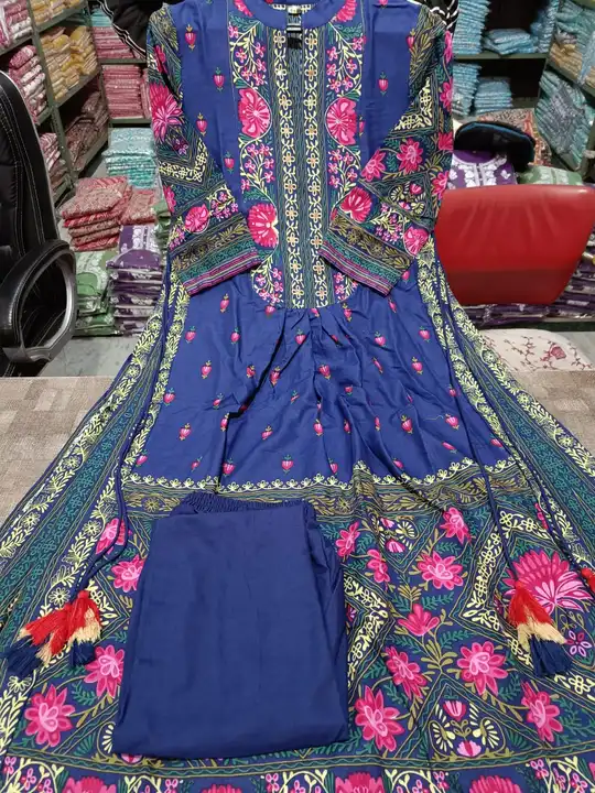 New Design Launch

Reyon straight Long kurti wid foil Print all over in Front and Back wid front Pla uploaded by Gota Patti manufacturing on 3/20/2023