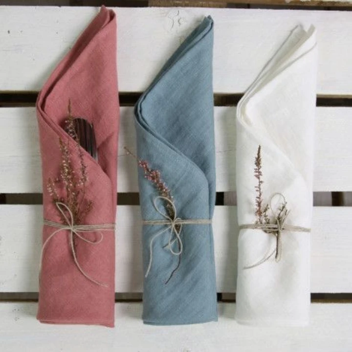 Iinen kitchen towel pack of 4 colours uploaded by business on 3/20/2023
