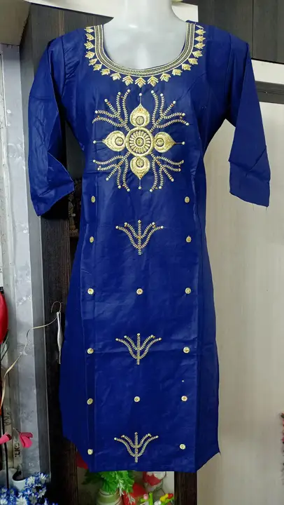 Embroidery kurti but not one piece purchase minimum 4 piece one set uploaded by business on 3/20/2023