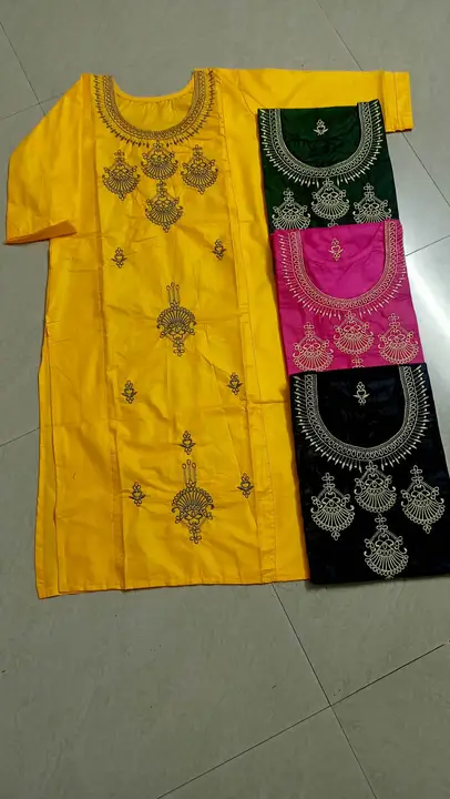 Embroidery kurti but not one piece purchase minimum 4 piece one set uploaded by Urmila garments on 3/20/2023