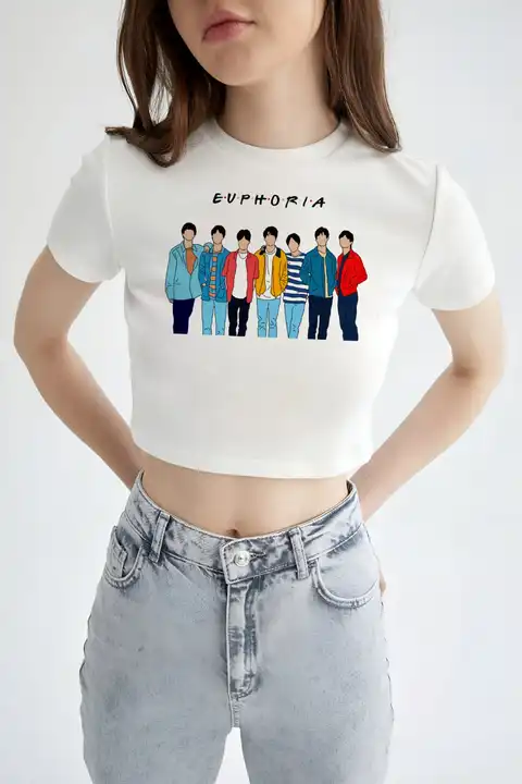Prented crop tops available in bulk  uploaded by T-shirt wale Chacha / TINT -VERITY OF COLORS on 3/20/2023