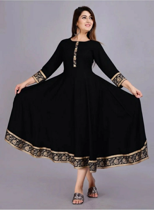 Post image Hey! Checkout my new product called
Women's Solid Long Gown Dress Kurti for Casual for Women and Girls - Black.