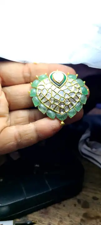 Dimond polki  Gold pendant  uploaded by Geeta jewellers on 3/20/2023