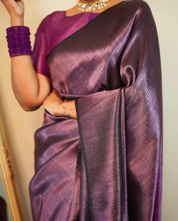 Allover silver Zari work design saree  uploaded by DHANANJAY CREATIONS on 3/20/2023