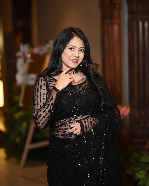 Letest Black sequins trend Bollywood style saree uploaded by ANJANA ENTERPRISE on 3/20/2023