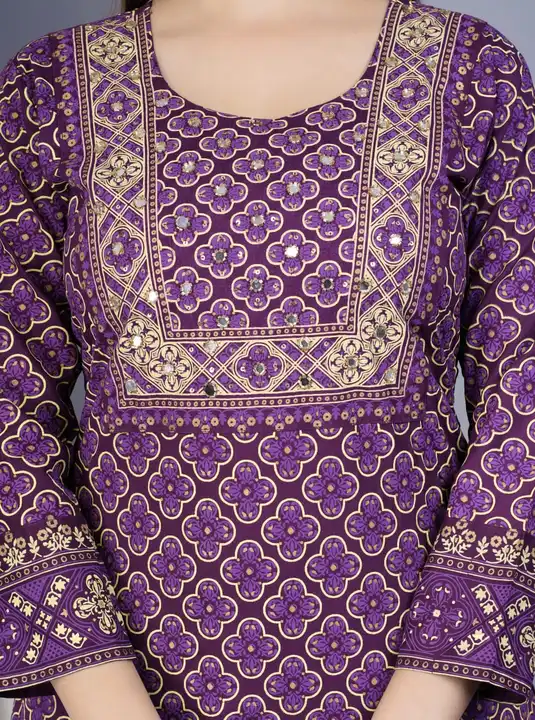 Women's Printed Kurta with Pant & Dupatta Set for Casual & Festive Season - Purple uploaded by Manisukmi Fashion  on 3/20/2023