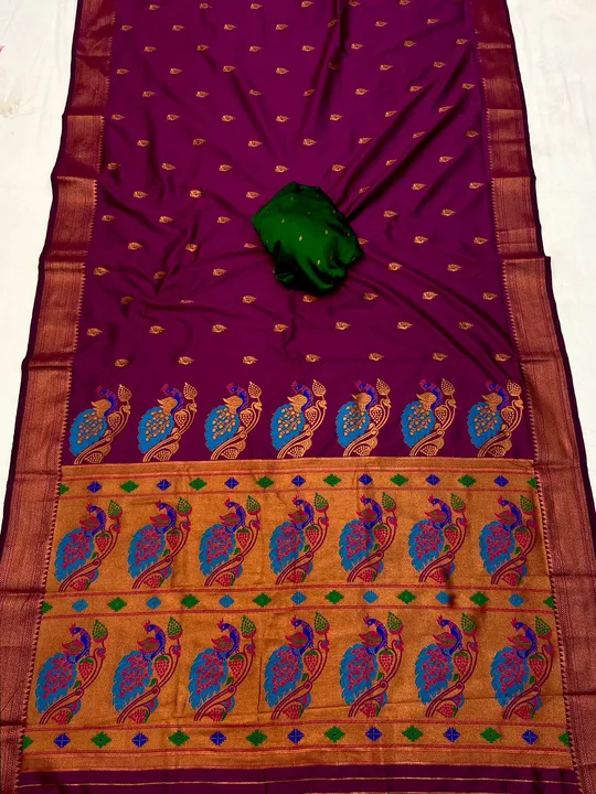 Pure kancivaram silk saree uploaded by Muskan print on 3/20/2023