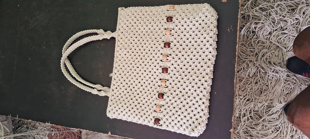 One of the best macrame handicraft hand solder beg Best quality Macrame Women Girl Handmade Cotton B uploaded by business on 3/20/2023