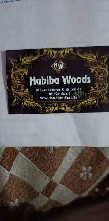 Visiting card store images of Habiba woods