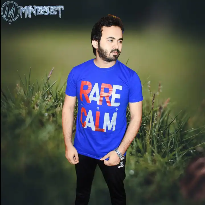 Royal Blue Rare & Calm printed t-shirt  uploaded by MineSet fashion on 3/20/2023