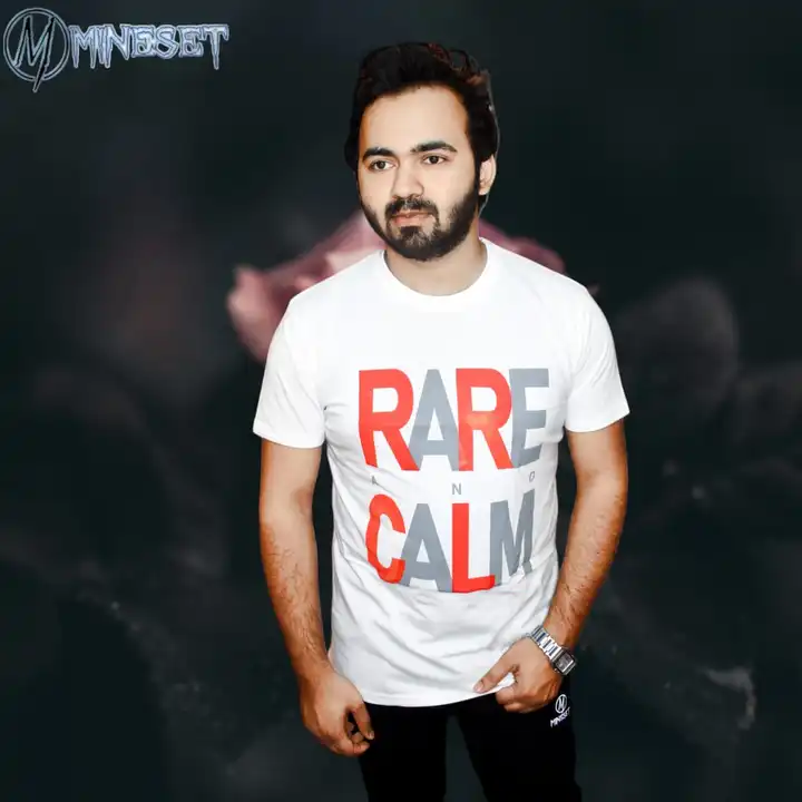 White Rare & Calm printed t-shirt  uploaded by MineSet fashion on 3/20/2023