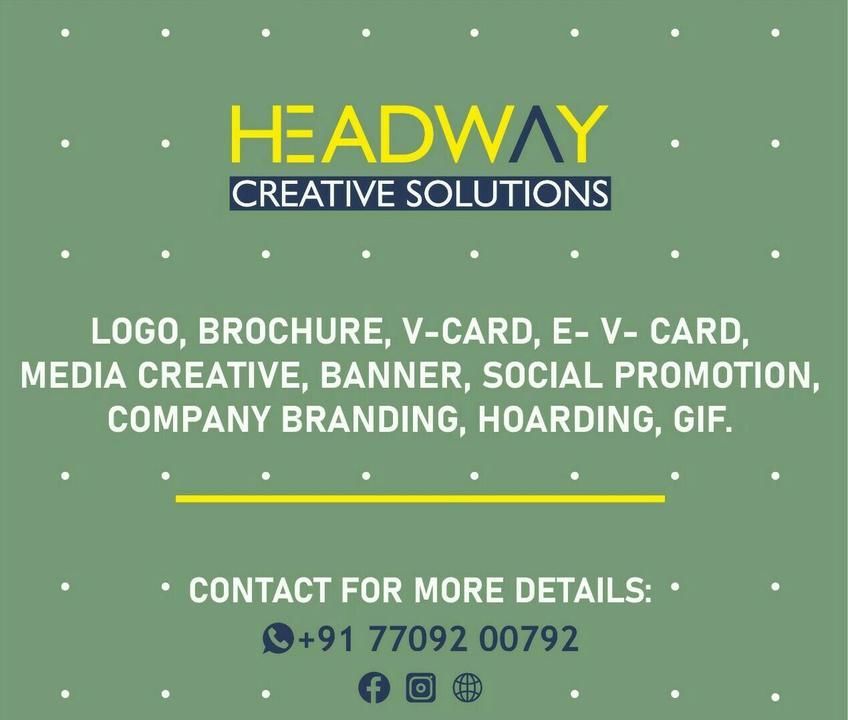 Post image *Looking for best printing solutions in India?*

Welcome to
*HEADWAY CREATIVE SOLUTIONS - We print your dreams into reality*.

We are a mid size printing company based in *Ahmedabad* that handles every offset project with an excellent track record for the customer satisfaction. 

We have a team of graphic design professionals to guide you with our best innovative ideas for *designing logos/flyers/banners/brochures and services for promotional related activities*. We specialize in *UV printing related solutions*, a unique method of digital printing utilising ultraviolet (UV) light to dry or cure ink on materials like *Acrylic/Plastic/Ceramic/Wood/Metal/Leather etc*. 

Get in touch today to learn more about our printing, marketing and promotional services to fulfill your company requirements. 

We look forward to a wonderful relationship together and success for all concerned.

📞 *+91 7709200792*
✉ *headwaycreativesol@gmail.com*

*Website under construction*

Catalogue link
https://wa.me/c/917709200792