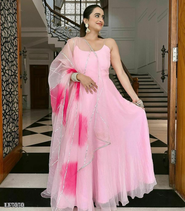 Catalog Name: *Sale offer Gown with organza dupatt uploaded by Sonam karan fashion superior on 3/20/2023