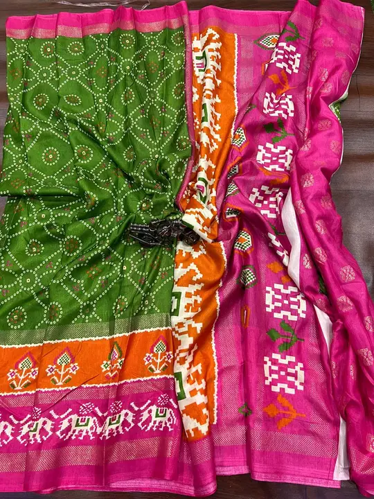 NEW HIT DESIGN* 

*Catlog :- BHADNI..*
Good Quality Dola Silk Saree with foil Print all over Saree.. uploaded by SIV Garments on 3/20/2023