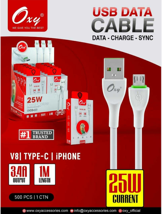 Post image 3.4A &amp;25W data cable, with 1 year garranty, all mobile fast charging sow