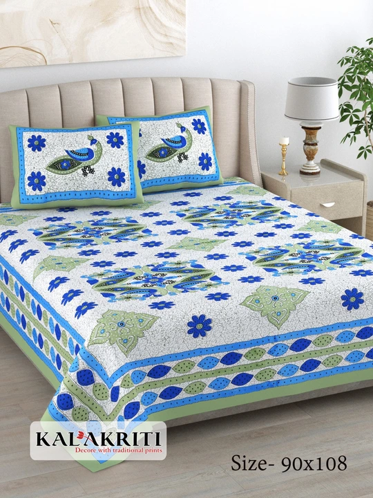 Bedsheet king size pure cotton... Latest designs  uploaded by COPPVILLA - The art and craft store on 3/21/2023
