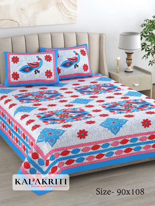 Bedsheet king size pure cotton... Latest designs  uploaded by COPPVILLA - The art and craft store on 3/21/2023