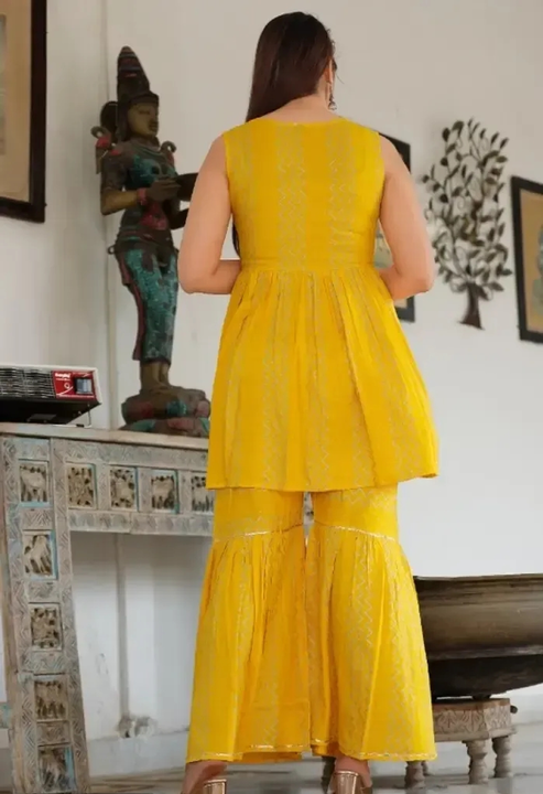 Women Trendy Printed Kurti Sharara with Dupatta Set
 uploaded by Kalpana Collection on 3/21/2023