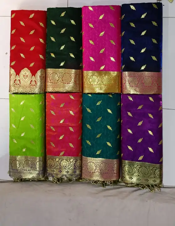 Satin Saree (Embroidery work)
Length - 6+ meter
Set - 8 piece
Colour - 8 
Price - 730/- uploaded by Salik Garments on 3/21/2023