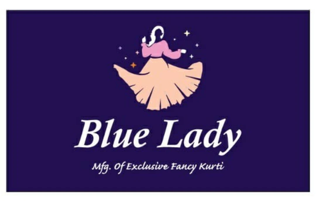 Visiting card store images of Blue lady