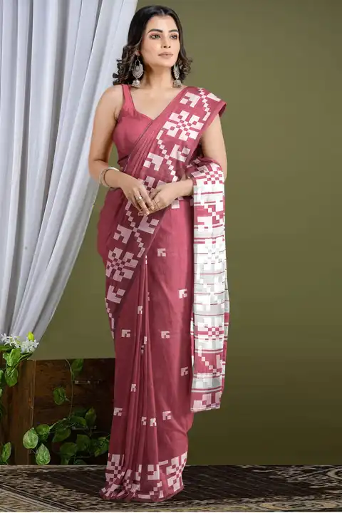 Handloom Khadi cotton saree with blouse pieces  uploaded by Sujata saree cantre on 3/21/2023