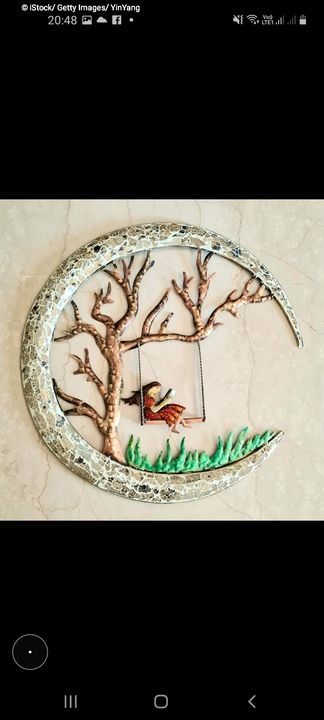 Post image Moon light with nature 
Beautiful decor
Size  30"×30" inch
Price  3000/- 
Shipping extra