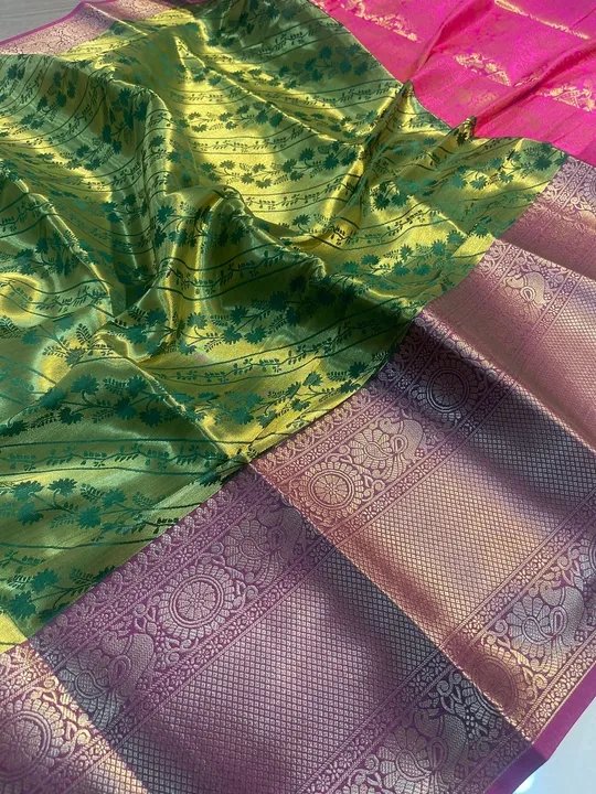 Kanjivaram pattu silk pure zari uploaded by Suyukti fab on 3/21/2023