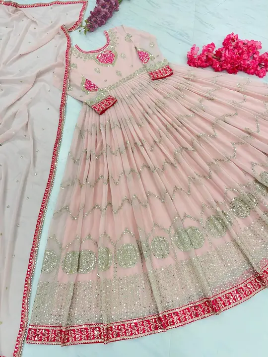 Goun👗*Launching New Party Wear Look Gown & Dupatta Set *👗🧚‍♀️⭐️ uploaded by NIVA CREATION on 3/21/2023