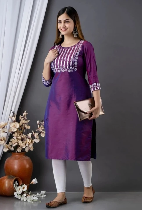 Silk kurti  uploaded by Maruti ethnic fashion on 3/21/2023