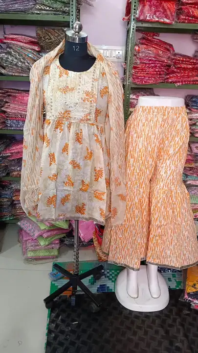 Anarkali kurta with Sharara and duptta  uploaded by Kabir Fashion World on 5/30/2024