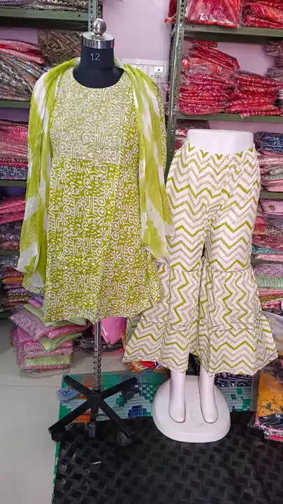 Anarkali kurta with Sharara and duptta  uploaded by Kabir Fashion World on 3/21/2023