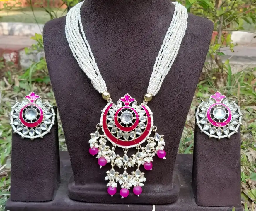 Meenakari Kundan necklace set  uploaded by Sb designs on 3/21/2023