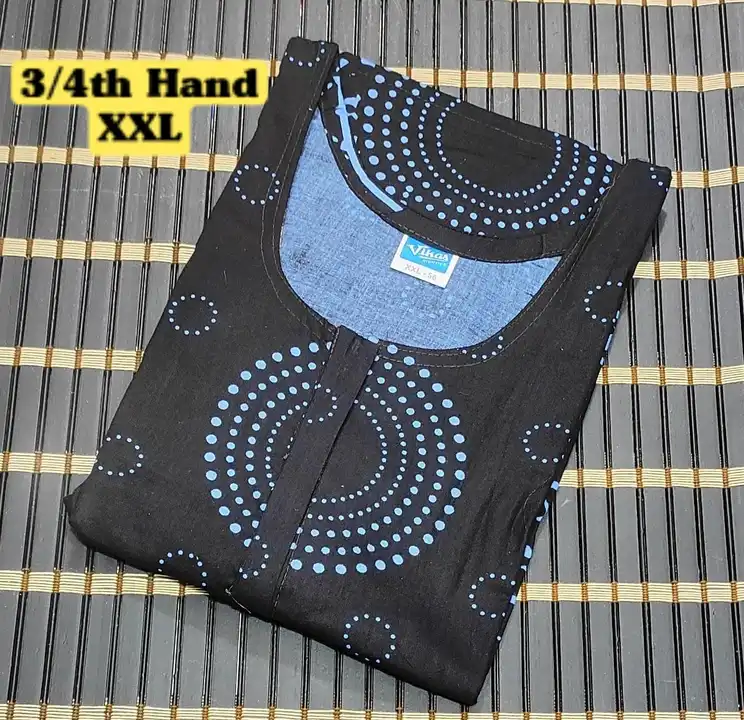 3/4 hand cotton nighties size - XXL  uploaded by Benzz online on 5/30/2024