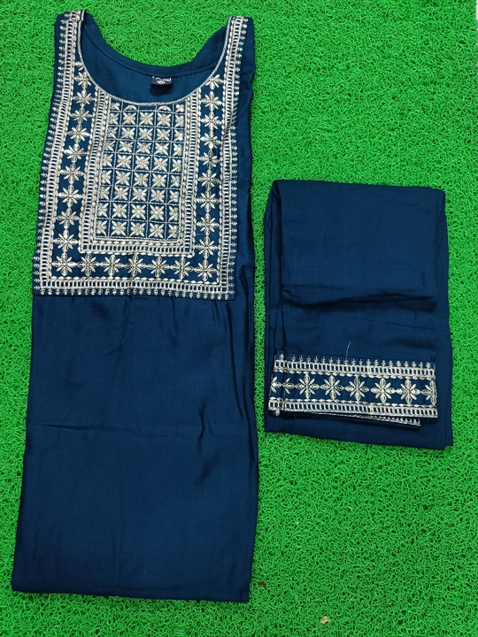 Reyon pant with kurti  uploaded by Bhagat kanwarram garments on 3/21/2023