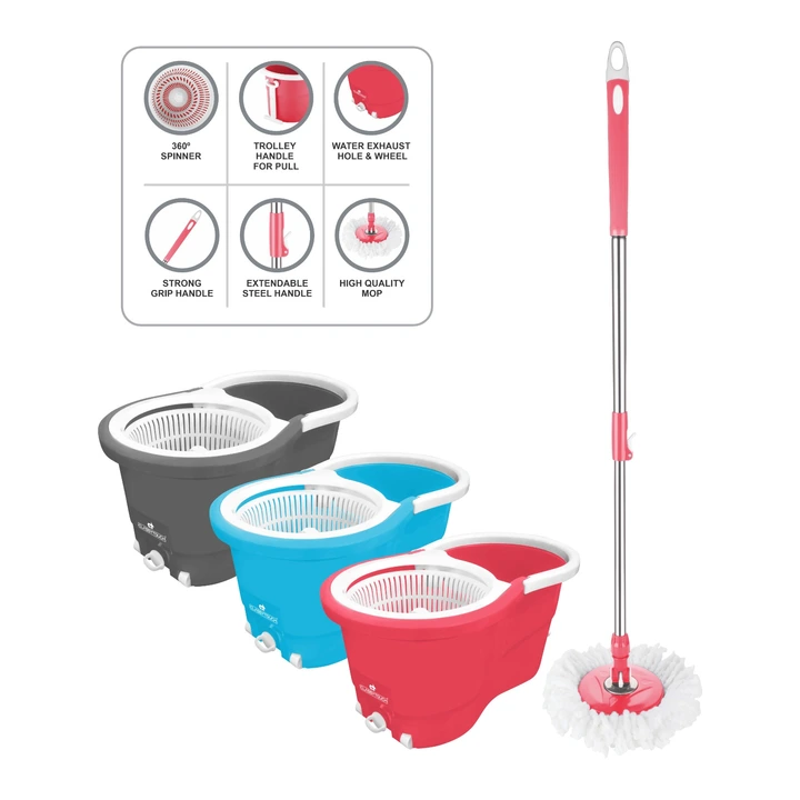 SPIN MOP BUCKET SET (PP)  uploaded by CLASSY TOUCH INTERNATIONAL PVT LTD on 5/30/2024