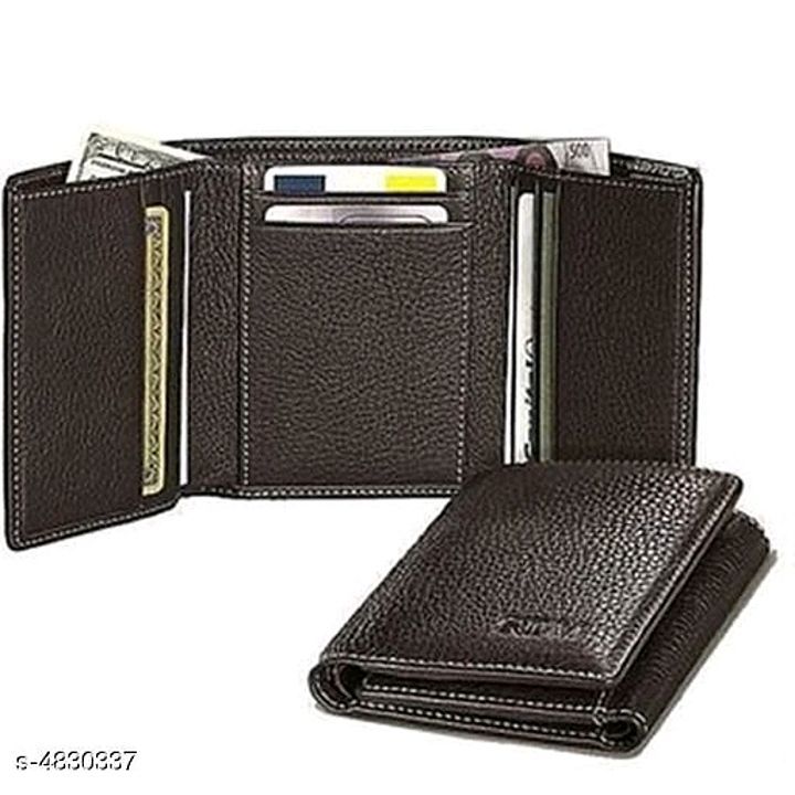 Post image Catalog Name:*Trendy Stylish PU Leather Men's Wallet*
Material: PU Leather
No. of Compartments: 2
Pattern: Solid
Multipack: 1
Sizes: Free Size (Length Size: 4 in, Width Size: 1 in,Height: 4 in) 

 
Designs: 6
Easy Returns Available In Case Of Any Issue
*Proof of Safe Delivery! Click to know on Safety Standards of Delivery Partners- https://bit.ly/30lPKZF
