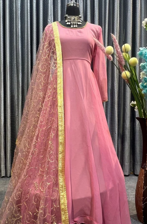 Light pink 🩷 gown  uploaded by Sanskriti Fashion on 3/21/2023