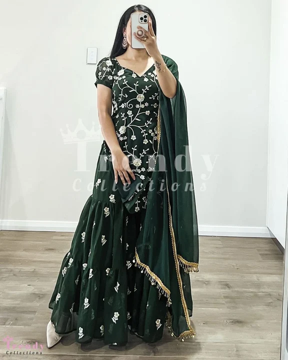 Dark green 💚💚 coloured  uploaded by Sanskriti Fashion on 3/21/2023