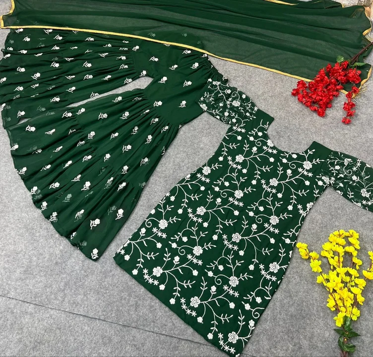 Dark green 💚💚 coloured  uploaded by Sanskriti Fashion on 3/21/2023