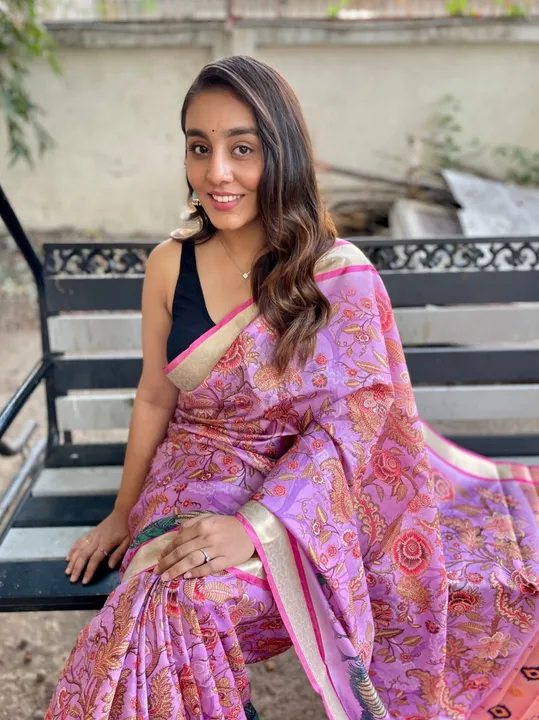 *Fresh arrivals*
India 
*Soft silk Saree With Kalamkari Digital Print with Meena pallu jacquard weav uploaded by Divya Fashion on 3/21/2023