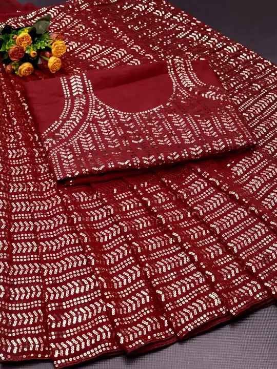 Celebrity inspired Beautiful Sequance Saree collection.......

          *col - 1* MAROON

*⭕SAREE F uploaded by Maa Arbuda saree on 3/21/2023