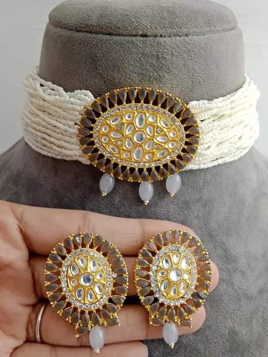Kundan Meena imitation jewellery  uploaded by Nakoda creations on 3/21/2023
