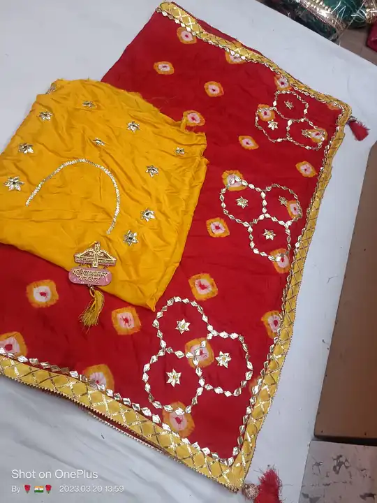 *🙏JAI SHREE SHYAM JI🙏*
*new Lunching*
🦚🌹🌴🙏🌴🌹🦚🙏🌴🌹
🦚 *Pure upara silk  fabric gulti Bande uploaded by Gota Patti manufacturing on 3/21/2023