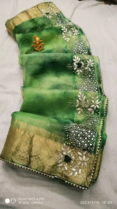 New launched  💞💞👆

✨✨Chit Pallu Sibbori batik Handwork saree

🌀Organza chit pallu Zari Fabric

 uploaded by Gota Patti manufacturing on 3/21/2023