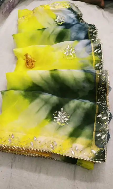 New launched⚡⚡⚡
This Summer🌞🏖️ Special Organza  Handwork Sarees

⚡organza Soft Fabric in Beautiful uploaded by Gota Patti manufacturing on 3/21/2023