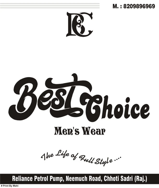 Post image Best choice men's wear  has updated their profile picture.